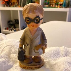 VTG Boy Doctor Holding a cane Doctor Bag Ceramic Figure Made In Japan 1966